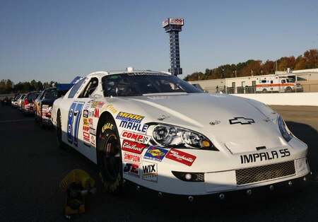 MEMPHIS, TN - OCTOBER 24:   Cars sit on the on the grid before qualifying for the NASCAR Nationwide series Kroger 'On Track For Cure' 250 race at the Memphis Motorsports Park on October 24, 2009 in Memphis, Tennessee.  <br /><br /><span class="help">(Photo by John Sommers II/Getty Images)</span>