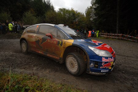 CARDIFF, WALES - OCTOBER 24: Daniel Sordo of Spain and Marc Marti of Spain compete in their Citroen C 4 Total during Leg 2 of the WRC Wales Rally GB on on October 24 2009 in Cardiff, Wales. <br /><br /><span class="help">(Photo by Massimo Bettiol/Getty Images)</span>