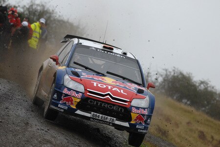 CARDIFF, WALES - OCTOBER 24: Daniel Sordo of Spain and Marc Marti of Spain compete in their Citroen C 4 Total during Leg 2 of the WRC Wales Rally GB on on October 24 2009 in Cardiff, Wales. <br /><br /><span class="help">(Photo by Massimo Bettiol/Getty Images)</span>