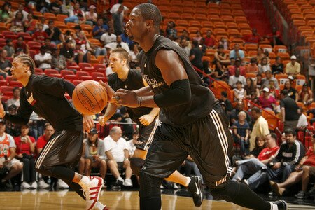 MIAMI - OCTOBER 25: Dwyane Wade #3 of the Miami Heat participates in the 2009 Miami Heat Open Practice on October 25, 2009 at the America Airlines Arena in Miami, Florida. <br /><br /><span class="help">(Photo by Issac Baldizon/NBAE via Getty Images)</span>