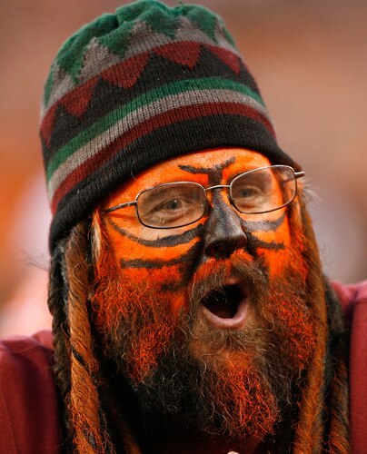 CINCINNATI - OCTOBER 25:  A Cincinnati Bengals fan is pictured during the NFL game against the Chicago Bears at Paul Brown Stadium on October 25, 2009 in Cincinnati, Ohio.  The Bengals won 45-10.  <br /><br /><span class="help">(Photo by Andy Lyons/Getty Images)</span>