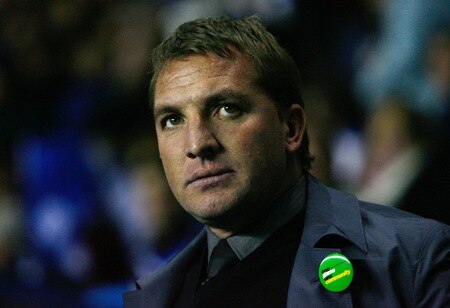 READING, ENGLAND - OCTOBER 26:  Reading manager, Brendan Rogers looks on during the Coca-Cola Championship match between Reading and Leicester City at the Madejski Stadium on October 26, 2009 in Reading, England.  <br /><br /><span class="help">(Photo by Clive Rose/Getty Images)</span>