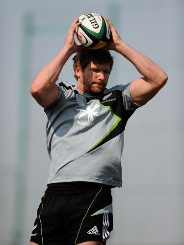 TOKYO - OCTOBER 28:  Adam Thomson in action during a New Zealand All Blacks training session at Kubota Spears Rugby Field in Chiba on October 28, 2009 in Funabashi, Japan.  <br /><br /><span class="help">(Photo by Ross Land/Getty Images)</span>