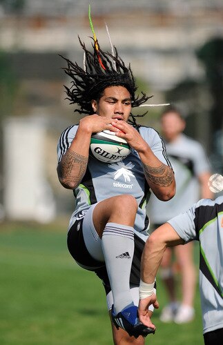 TOKYO - OCTOBER 28:  Ma'a Nonu in action during a New Zealand All Blacks training session at Kubota Spears Rugby Field in Chiba on October 28, 2009 in Funabashi, Japan.  <br /><br /><span class="help">(Photo by Ross Land/Getty Images)</span>