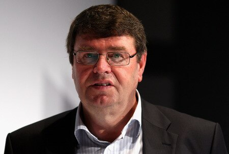 HERZOGENAURACH, GERMANY - OCTOBER 28: Thomas Pfueller, secretary general of the German Ski Federation  looks on during a press conference at the German athlete Winter kit preview at the adidas Brand Center on October 28, 2009 in Herzogenaurach, Germany.  <br /><br /><span class="help">(Photo by Alexander Hassenstein/Bongarts/Getty Images)</span>