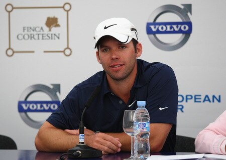 CASARES, SPAIN - OCTOBER 28:  Paul Casey of England listens to questions at a press conference following the Pro-Am round prior to the Volvo World Match Play Championship at Finca Cortesin on October 28, 2009 in Casares, Spain.  <br /><br /><span class="help">(Photo by Richard Heathcote/Getty Images)</span>
