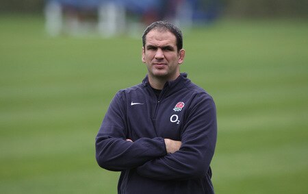 BAGSHOT, ENGLAND - OCTOBER 28:  Martin Johnson, the England manager looks on during the England training session held at Pennyhill Park on October 28, 2009 in Bagshot, England.  <br /><br /><span class="help">(Photo by David Rogers/Getty Images)</span>