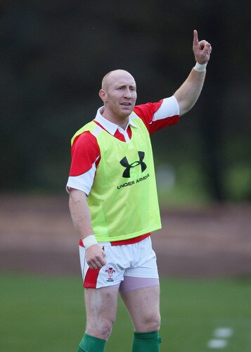 CARDIFF, WALES - OCTOBER 28:  Tom Shanklin makes a point during Wales training at the Vale Resort on October 28 ,2009 in Cardiff, Wales.  <br /><br /><span class="help">(Photo by Stu Forster/Getty Images)</span>