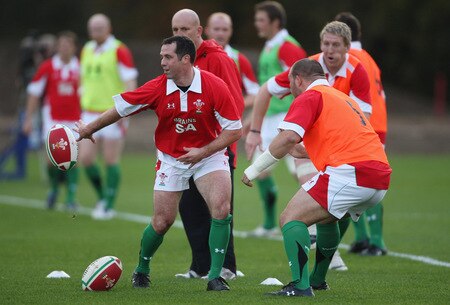 CARDIFF, WALES - OCTOBER 28:  Scrum half Gareth Cooper in action during Wales training at the Vale Resort on October 28 ,2009 in Cardiff, Wales.  <br /><br /><span class="help">(Photo by Stu Forster/Getty Images)</span>