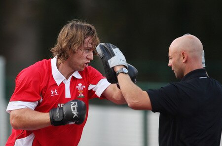 CARDIFF, WALES - OCTOBER 28:  Captain Ryan Jones in action during Wales training at the Vale Resort on October 28 ,2009 in Cardiff, Wales.  <br /><br /><span class="help">(Photo by Stu Forster/Getty Images)</span>