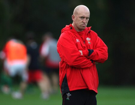 CARDIFF, WALES - OCTOBER 28: Coach Shaun Edwards looks on during Wales training at the Vale Resort on October 28 ,2009 in Cardiff, Wales.  <br /><br /><span class="help">(Photo by Stu Forster/Getty Images)</span>