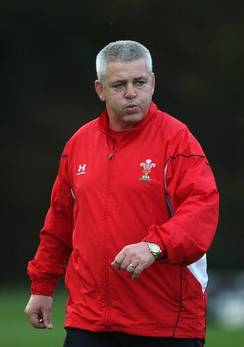 CARDIFF, WALES - OCTOBER 28:  Coach Warren Gatland looks on during Wales training at the Vale Resort on October 28 ,2009 in Cardiff, Wales.  <br /><br /><span class="help">(Photo by Stu Forster/Getty Images)</span>