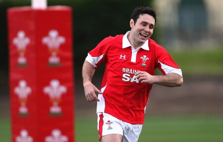 CARDIFF, WALES - OCTOBER 28:  Stephen Jones raises a smile during Wales training at the Vale Resort on October 28 ,2009 in Cardiff, Wales.  <br /><br /><span class="help">(Photo by Stu Forster/Getty Images)</span>