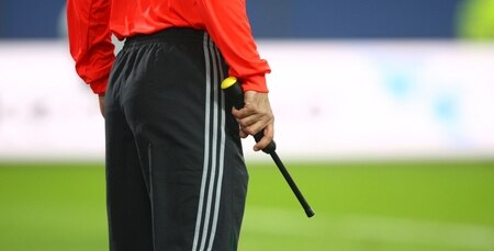HAMBURG, GERMANY - NOVEMBER 05:  The signal stick of the goal referee is pictured during the UEFA Europa League Group C match between Hamburger SV and Cletic FC at HSH Nordbank Arena on November 05, 2009 in Hamburg, Germany.  <br /><br /><span class="help">(Photo by Martin Rose/Bongarts/Getty Images)</span>