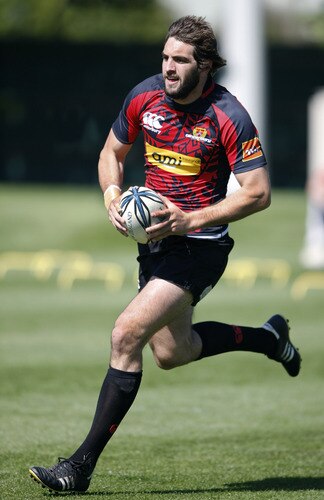 CHRISTCHURCH, NEW ZEALAND - NOVEMBER 05: Sam Whitelock of Canterbury runs with the ball during a Canterbury Air New Zealand Cup training session at Rugby Park on November 5, 2009 in Christchurch, New Zealand.  <br /><br /><span class="help">(Photo by Martin Hunter/Getty Images)</span>
