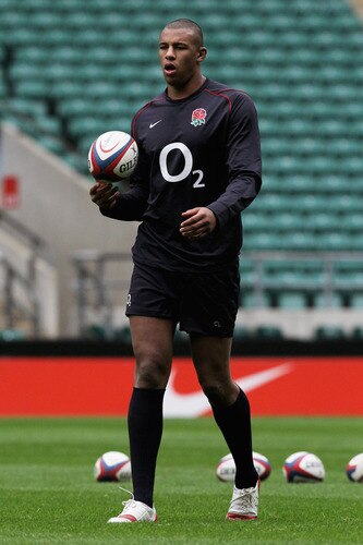 LONDON, ENGLAND - NOVEMBER 06:  Courtney Lawes looks on during the England training session at Twickenham on November 6, 2009 in London, England.  <br /><br /><span class="help">(Photo by David Rogers/Getty Images)</span>