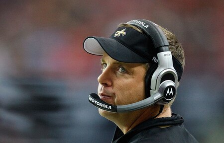 ATLANTA - DECEMBER 13:  Head coach Sean Payton of the New Orleans Saints looks on from the sidelines against the Atlanta Falcons at Georgia Dome on December 13, 2009 in Atlanta, Georgia. The Saints won 26-23. <br /><br /><span class="help">(Photo by Kevin C. Cox/Getty Images)</span>