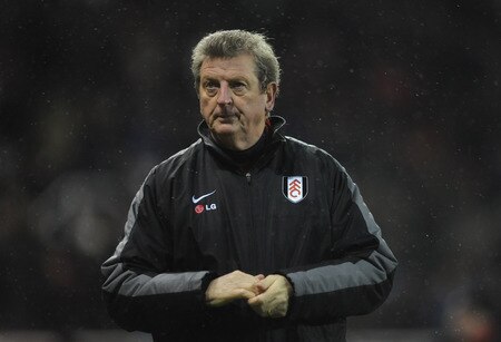 STOKE ON TRENT, ENGLAND - JANUARY 05: Roy Hodgson of Fulham looks on during the Barclays Premier League match between Stoke City and Fulham at The Britannia Stadium on January 5, 2010 in Stoke on Trent, England.  <br /><br /><span class="help">(Photo by Laurence Griffiths/Getty Images)</span>