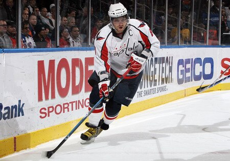 UNIONDALE, NY - JANUARY 26:  Alex Ovechkin #8 of the Washington Capitals skates against the New York Islanders on January 26, 2010 at Nassau Coliseum in Uniondale, New York.  <br /><br /><span class="help">(Photo by Jim McIsaac/Getty Images)</span>