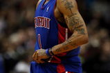 MILWAUKEE - FEBRUARY 07: Allen Iverson #1 of the Detroit Pistons walks back to the bench during a game against the Milwaukee Bucks on February 7, 2009 at the Bradley Center in Milwaukee, Wisconsin. The Pistons defeated the Bucks 126-121 in overtime. NOTE TO USER: User expressly acknowledges and agreees that, by downloading and/or using this Photograph, User is consenting to the terms and conditions of the Getty Images License Agreement. (Photo by Jonathan Daniel/Getty Images)