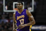 SAN ANTONIO - JANUARY 14:  Andrew Bynum #17 of the Los Angeles Lakers during play against the San Antonio Spurs on January 14, 2009 at AT&T Center in San Antonio, Texas.  NOTE TO USER: User expressly acknowledges and agrees that, by downloading and/or using this Photograph, user is consenting to the terms and conditions of the Getty Images License Agreement.  (Photo by Ronald Martinez/Getty Images)