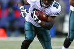 EAST RUTHERFORD, NJ - JANUARY 11:  Brian Westbrook #36 of the Philadelphia Eagles runs with the ball during the NFC Divisional Playoff Game against the New York Giants on January 11, 2009 at Giants Stadium in East Rutherford, New Jersey.  The Eagles defeated the Giants 23-11. (Photo by Al Bello/Getty Images)
