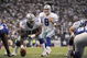 IRVING, TX - DECEMBER 14: Tony Romo #9 of the Dallas Cowboys calls the play at the line of scrimmage against the New York Giants at Texas Stadium on December 14, 2008 in Irving, Texas. (Photo by Ronald Martinez/Getty Images)