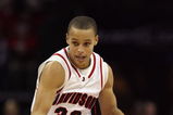 CHARLOTTE, NC - DECEMBER 6:  Stephen Curry #30 of the Davidson Wildcats drives during the game against the North Carolina State Wolfpack at Time Warner Cable Arena on December 6, 2008 in Charlotte, North Carolina. (Photo by Streeter Lecka/Getty Images)