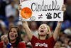 DETROIT - MARCH 30:  Fans of the Davidson Wildcats support their team against the Kansas Jayhawks during the Midwest Regional Final of the 2008 NCAA Division I Men's Basketball Tournament at Ford Field on March 30, 2008 in Detroit, Michigan  (Photo by Gregory Shamus/Getty Images)