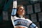 CHAPEL HILL, NC - JANUARY 19:  A cheerleader of the North Carolina Tar Heels cheers against the Connecticut Huskies on January 19, 2009 at the Dean E. Smith Center in Chapel Hill, North Carolina.  (Photo by Kevin C. Cox/Getty Images)