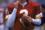 9 Sep 2001:  Jeff George #3 of the Washington Redskins looks on during the game against the San Diego Chargers at Qualcomm Stadium in San Diego, California. The Chargers defeated the Redskins 30-3.Mandatory Credit: Jeff Gross  /Allsport