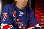 COLUMBUS, OH - JUNE 22:  17th overall pick Alexei Cherepanov of the New York Rangers poses for a portrait during the first round of the 2007 NHL Entry Draft at Nationwide Arena on June 22, 2007 in Columbus, Ohio.  (Photo by Gregory Shamus/Getty Images)