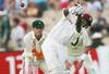 ADELAIDE, AUSTRALIA - NOVEMBER 25:  Brian Lara of the West Indies hits out during day one of the Third Test between Australia and the West Indies played at the Adelaide Oval on November 25, 2005 in Adelaide, Australia.   (Photo by Hamish Blair/Getty Images)