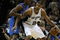 SAN ANTONIO - JANUARY 11: Tim Duncan #21 of the San Antonio Spurs during play against Dwight Howard #12 of the Orlando Magic on January 11, 2009 at AT&T Center in San Antonio, Texas.  NOTE TO USER: User expressly acknowledges and agrees that, by downloading and/or using this Photograph, user is consenting to the terms and conditions of the Getty Images License Agreement.  (Photo by Ronald Martinez/Getty Images)