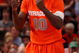 NEW YORK - MARCH 14:  Jonny Flynn #10 of the Syracuse Orange reacts to a call while playing against the Louisville Cardinals during the championship game of the Big East Tournament at Madison Square Garden on March 14, 2009 in New York City.  (Photo by Jim McIsaac/Getty Images)