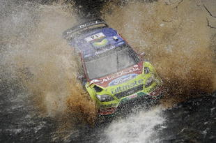 LIMASSOL, CYPRUS - MARCH 15:  Khalid Al Qassimi of United Arabian Emirates and Michael Orr of Great Britain in action in the BP Abu Dhabi Ford Focus during Leg 3 of the WRC FxPro Rally of Cyprus 2009 on March 15, 2009 in Limassol, Cyprus.  (Photo by Massimo Bettiol/Getty Images)