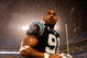 CHARLOTTE, NC - JANUARY 10: Julius Peppers #89 of the Carolina Panthers walks off the field in the rain after being defeated by the Arizona Cardinals 33-13 in the NFC Divisional Playoff Game on January 10, 2009 at Bank of America Stadium in Charlotte, North Carolina. (Photo by Streeter Lecka/Getty Images)