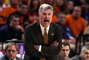 PORTLAND, OR - MARCH 19:  Head coach Bruce Weber of the Illinois Fighting Illini reacts from the sideline in the second half against the Western Kentucky Hilltoppers during the first round of the NCAA Division I Men's Basketball Tournament at the Rose Garden on March 19, 2009 in Portland, Oregon.  (Photo by Jonathan Ferrey/Getty Images)