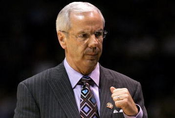 EAST RUTHERFORD, NJ - MARCH 25:  Head coach Roy Williams of the University of North Carolina Tar Heels looks on from the sidelines against the Georgetown Hoyas during the NCAA Men's East Regional Final at the Continental Airlines Arena in the Meadowlands on March 25, 2007 in East Rutherford, New Jersey.  (Photo by Michael Heiman/Getty Images)