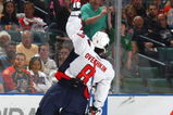 SUNRISE, FL - FEBRUARY 15: Alex Ovechkin #8 of the Washington Capitals scores a first period goal against the Florida Panthers on February 15, 2009 at the BankAtlantic Center in Sunrise, Florida. (Photo by Bruce Bennett/Getty Images)