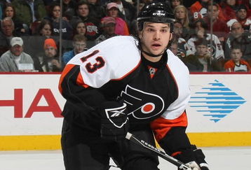 PHILADELPHIA - MARCH 05: Daniel Carcillo #13 of the Philadelphia Flyers skates against the Calgary Flames on March 5, 2009 at the Wachovia Center in Philadelphia, Pennsylvania. (Photo by Bruce Bennett/Getty Images)