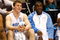 GREENSBORO, NC - MARCH 19:  Tyler Hansbrough #50 and an injured Ty Lawson #5 of the North Carolina Tar Heels cheer from the bench against the Radford Highlanders during the first round of the NCAA Division I Men's Basketball Tournament at the Greensboro Coliseum on March 19, 2009 in Greensboro, North Carolina.  (Photo by Streeter Lecka/Getty Images)