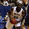 DAYTON, OH - MARCH 20: DeJuan Blair #45 of the Pittsburgh Panthers drives to the hoop against Mike Smith #1 of the East Tennessee State Buccaneers during the first round of the NCAA Division I Men's Basketball Tournament at the University of Dayton Arena on March 20, 2009 in Dayton, Ohio.  (Photo by Andy Lyons/Getty Images)