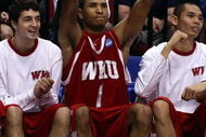 PORTLAND, OR - MARCH 19:  Sergio Kerusch #1 of the Western Kentucky Hilltoppers raises his arms on the bench late in the second half against the Illinois Fighting Illini during the first round of the NCAA Division I Men's Basketball Tournament at the Rose Garden on March 19, 2009 in Portland, Oregon. The Hilltoppers defeated the Illini 76-72.  (Photo by Jonathan Ferrey/Getty Images)