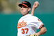 FORT LAUDERDALE, FL - FEBRUARY 26: Chris Ray #37 of the Baltimore Orioles pitches against the St Louis Cardinals during a spring training game at Fort Lauderdale Stadium on February 26, 2009 in Fort Lauderdale, Florida. (Photo by Rob Tringali/Getty Images)