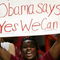 MIAMI - MARCH 20: A fan of the Temple Owls holds up a President Obama sign during the first round of the NCAA Division I Men's Basketball Tournament between the Owls and Arizona State Sun Devils at the American Airlines Arena on March 20, 2009 in Miami, Florida. (Photo by Marc Serota/Getty Images)
