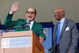 COOPERSTOWN, NY - JULY 27:  Hall of Famers Johnny Bench (L) and Ernie Banks have a laugh at Clark Sports Center during the Baseball Hall of Fame induction ceremony on July 27, 2008 in Cooperstown, New York.  (Photo by Jim McIsaac/Getty Images)