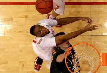 DAYTON, OH - MARCH 20:  Ryan Rossiter #22 of the Siena Saints fights for a rebound with Dallas Lauderdale #52 and Jon Diebler #33 of the Ohio State Buckeyes during the first round of the NCAA Division I Men's Basketball Tournament at the University of Dayton Arena on March 20, 2009 in Dayton, Ohio.  (Photo by Andy Lyons/Getty Images)
