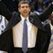 BIRMINGHAM, AL - MARCH 21: Coach Brad Stevens reacts during the first round game against South Alabama in the South Regional as part of the 2008 NCAA Men's Basketball Tournament at the Birmingham-Jefferson Civic Center on March 21, 2008 in Birmingham, Alabama.  (Photo by Chris Graythem/Getty Images)