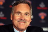 NEW YORK - MAY 13:  New head coach of the New York Knicks Mike D'Antoni speaks to the media during a press conference on May 13, 2008 at Madison Square Garden in New York City. NOTE TO USER: User expressly acknowledges and agrees that, by downloading and or using this Photograph, User is consenting to the terms and conditions of the Getty Images License Agreement.  (Photo by Mike Stobe/Getty Images)